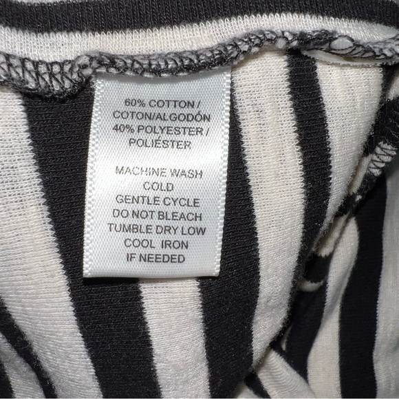 Ann Taylor Loft Black & Lt Oatmeal Striped Racerback Tank Dress - Size XS - Picture 8 of 9